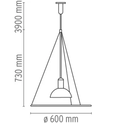 Flos Frisbi taklampe