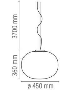 Flos Glo-Ball S2 taklampe - 45cm