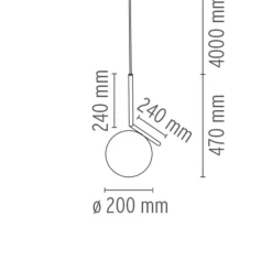 Flos IC S1 takpendel