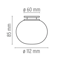 Flos Mini Glo-Ball C/W tak/vegg