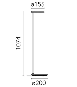 Flos Oblique gulvlampe H107
