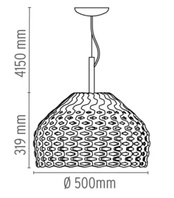 Flos Tatou S2 taklampe - hvit