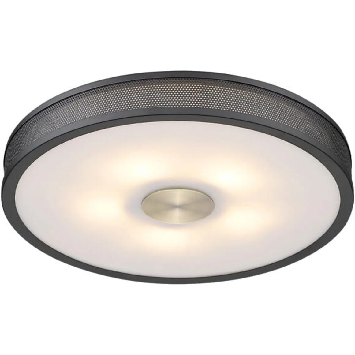 Frame taklampe 43 cm - Svart/Antikk messing