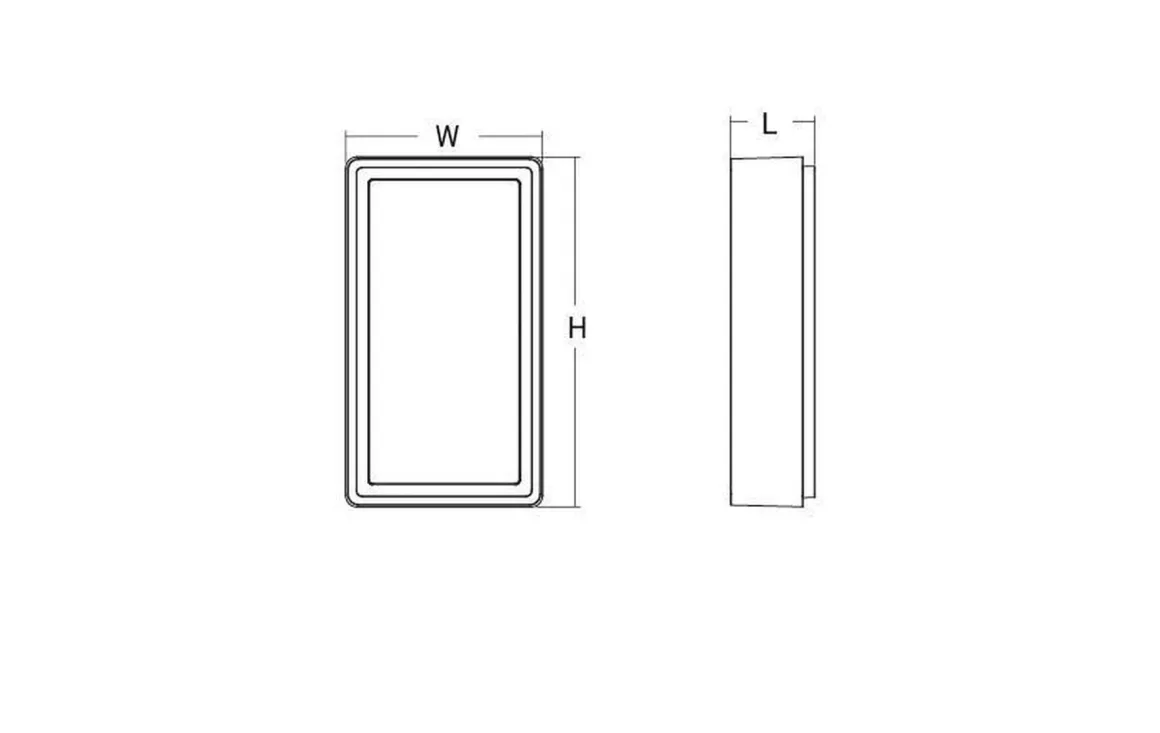 Frame vegg/taklampe 8W LED