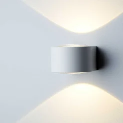 Frey vegglampe IP65 2x6W 2700K - Hvit