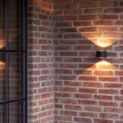 Frey vegglampe IP65 2x6W 2700K - Svart