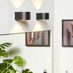 Frey vegglampe IP65 2x6W 2700K - Svart