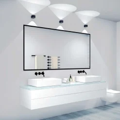 Frey vegglampe IP65 2x6W 2700K - Svart