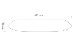 Frosta 480 tak/vegglampe 17W 3000K Dimbar - Hvit