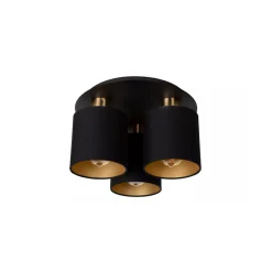 Fudral taklampe 3 - Svart/Gull