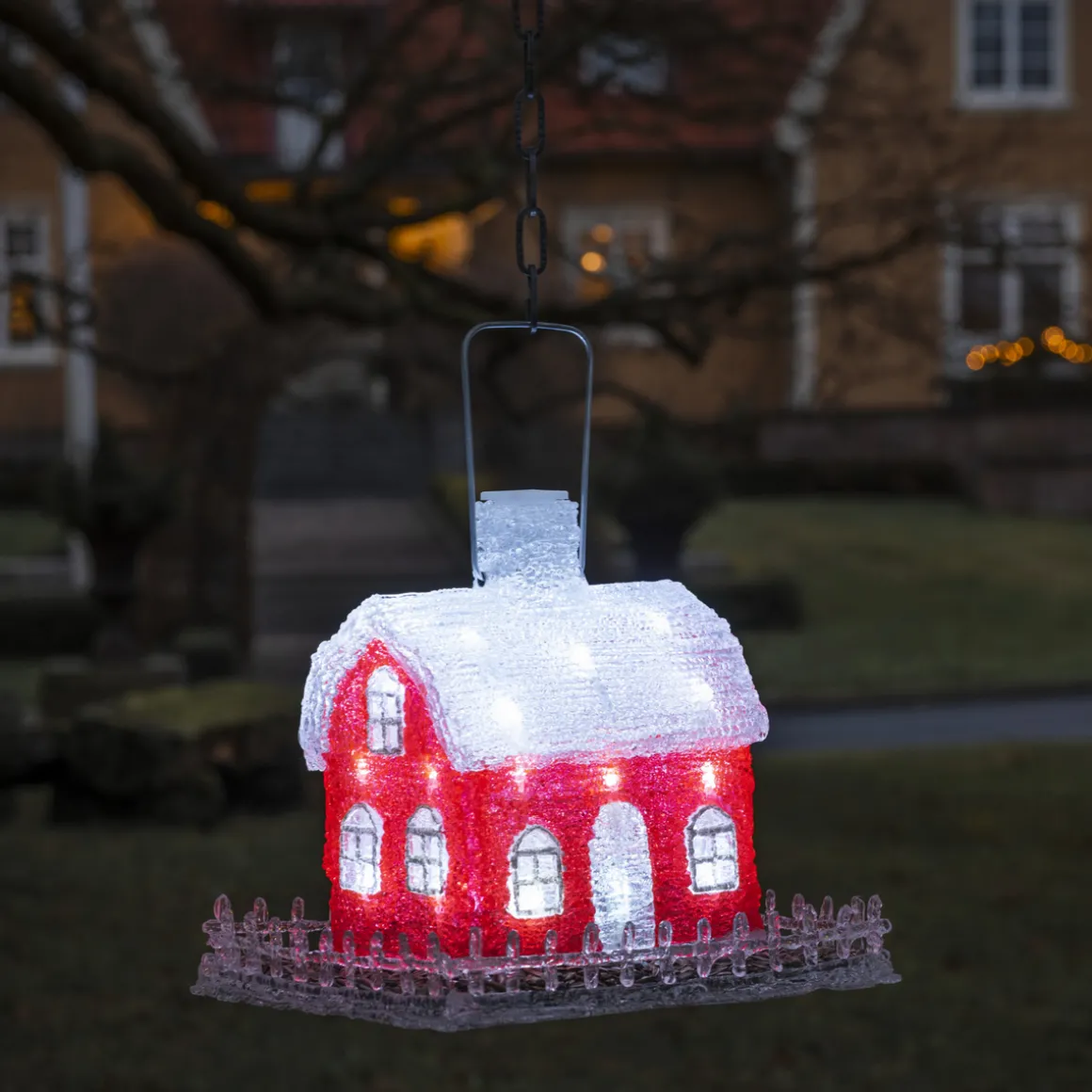 Fuglehus med LED lys