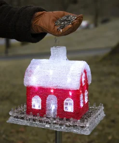 Fuglehus med LED lys