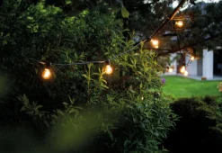 Garden Garland utendørs lysslynge 9 meter 15 lys IP65 Startsett - Svart