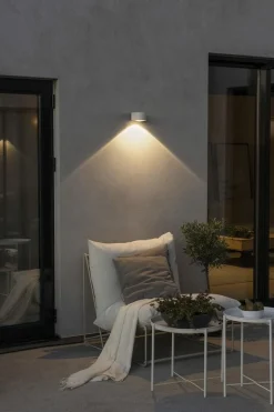 Gela vegglampe utendørs ned 6W IP54 - Hvit