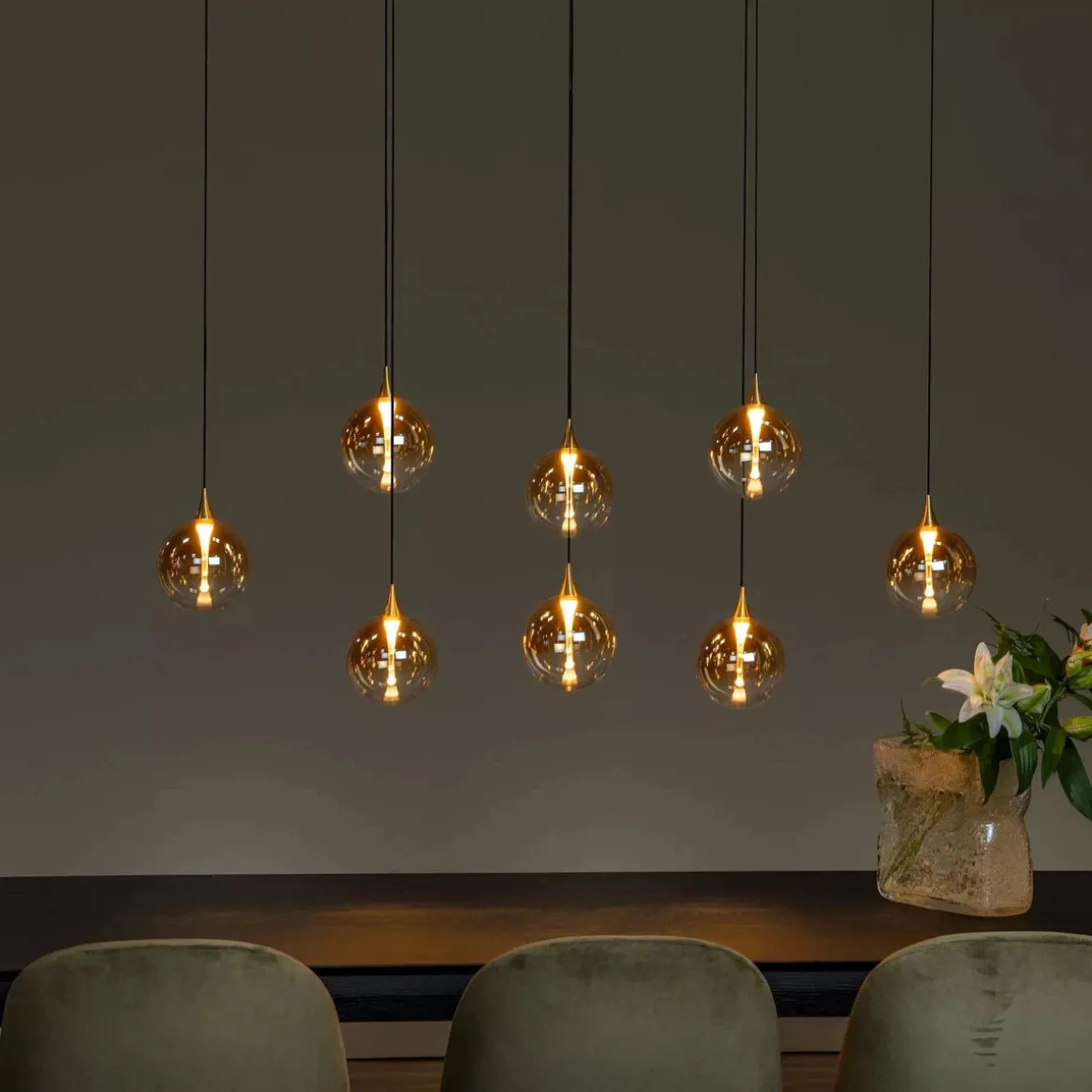 Gisela takpendel 8 x 3,9W 2700 Kelvin - Dimbar