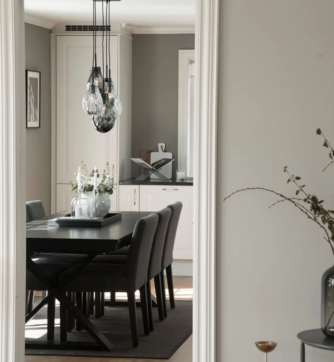 Glitre Dråper 7 stk - Grå