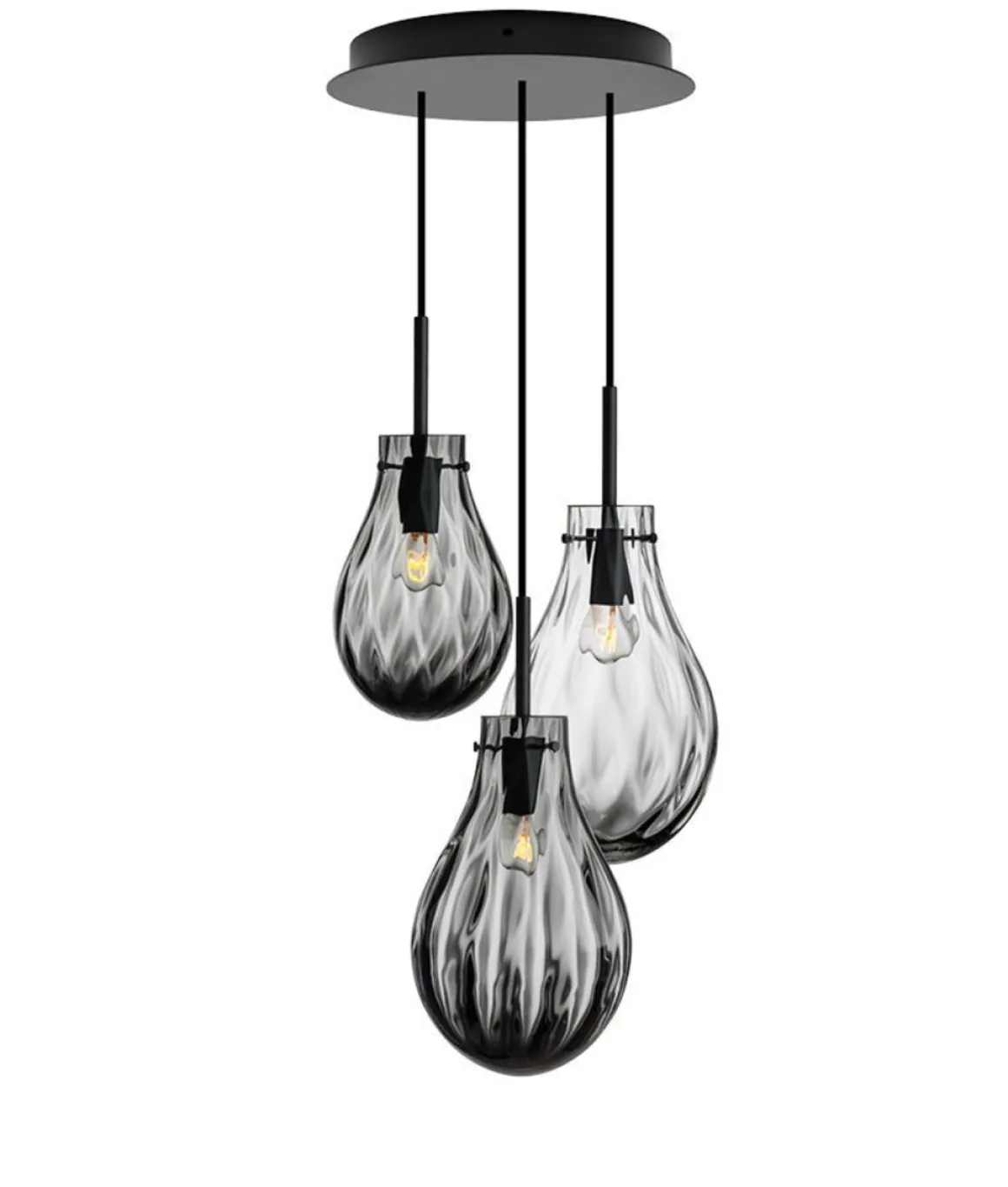 Glitre Dråper 3 stk - Grå