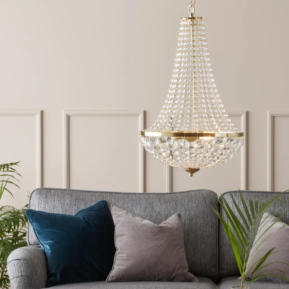 Gransø lysekrone Messing 2L - Messing