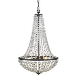 Gränsö lysekrone 2l - Svart/klar - Svart / Klar