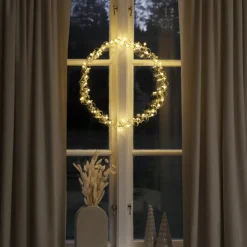 Gullfarget krans - 45 cm