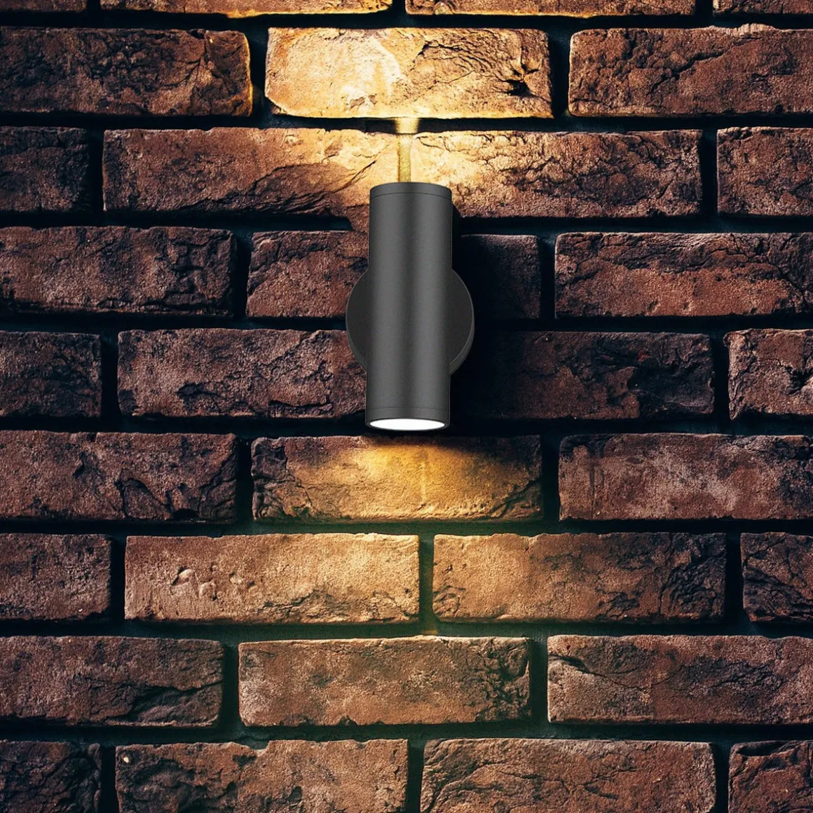 Gyre vegglampe opp og ned utendørs 10W IP65 - Svart