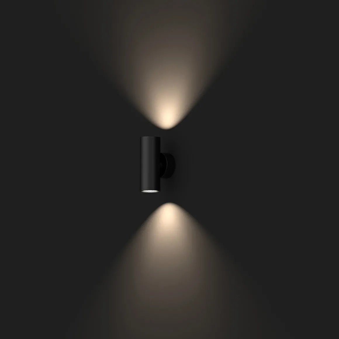 Gyre vegglampe opp og ned utendørs 10W IP65 - Svart