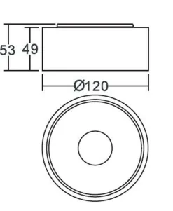 Halo 105 utenpåliggende downlight 8,9W Dimbar - Svart