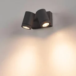 Helia vegglampe utendørs 2x8W 3000 Kelvin IP55