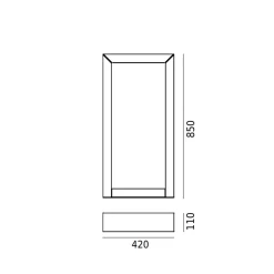Hellvik 2410 pullert 85 cm 11,8W 3000K IP65 dimbar