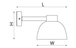 Herning mini vegglampe utendørs IP65 8/17W 3000/4000K Dimbar