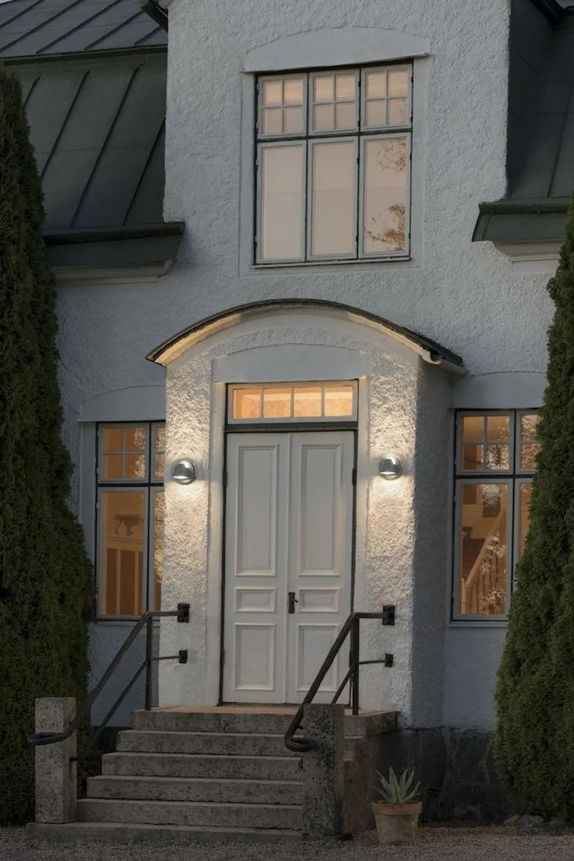 Hild vegglampe opp/ned utendørs IP44 Dimbar - Hvit