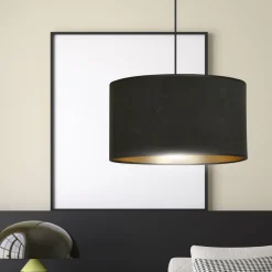 Hilde takpendel 35 cm - Svart/Gullfarget