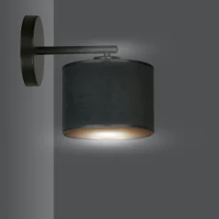 Hilde vegglampe - Sort/Gullfarget