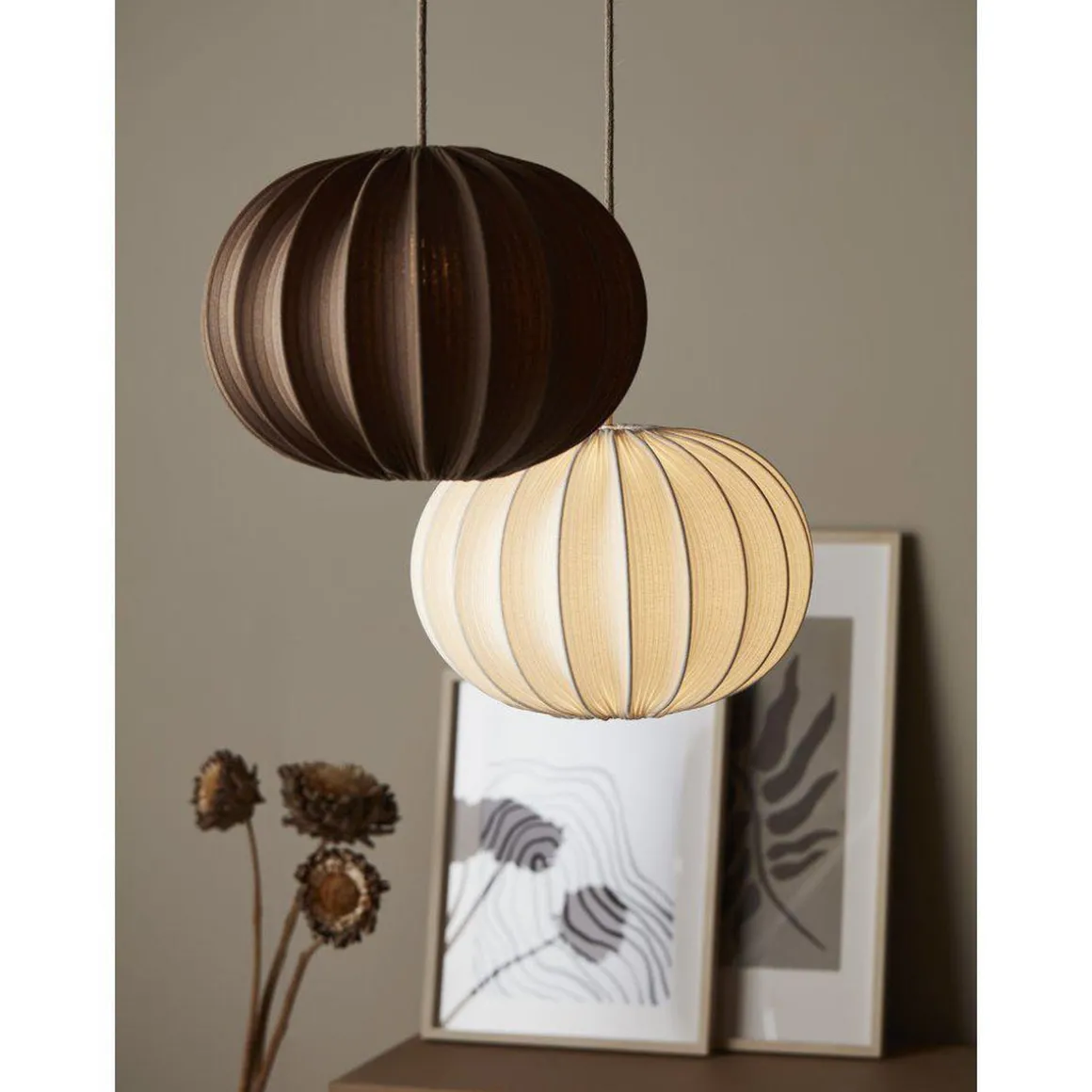 Hilma lampeskjerm 50 cm - Jersey Nougat