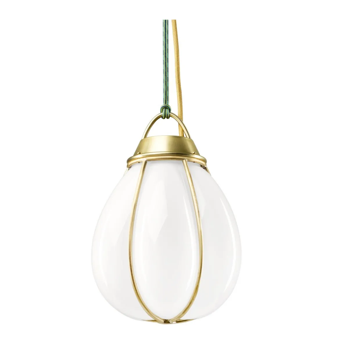 Hobo takpendel 22 cm - Rå messing/Hvit