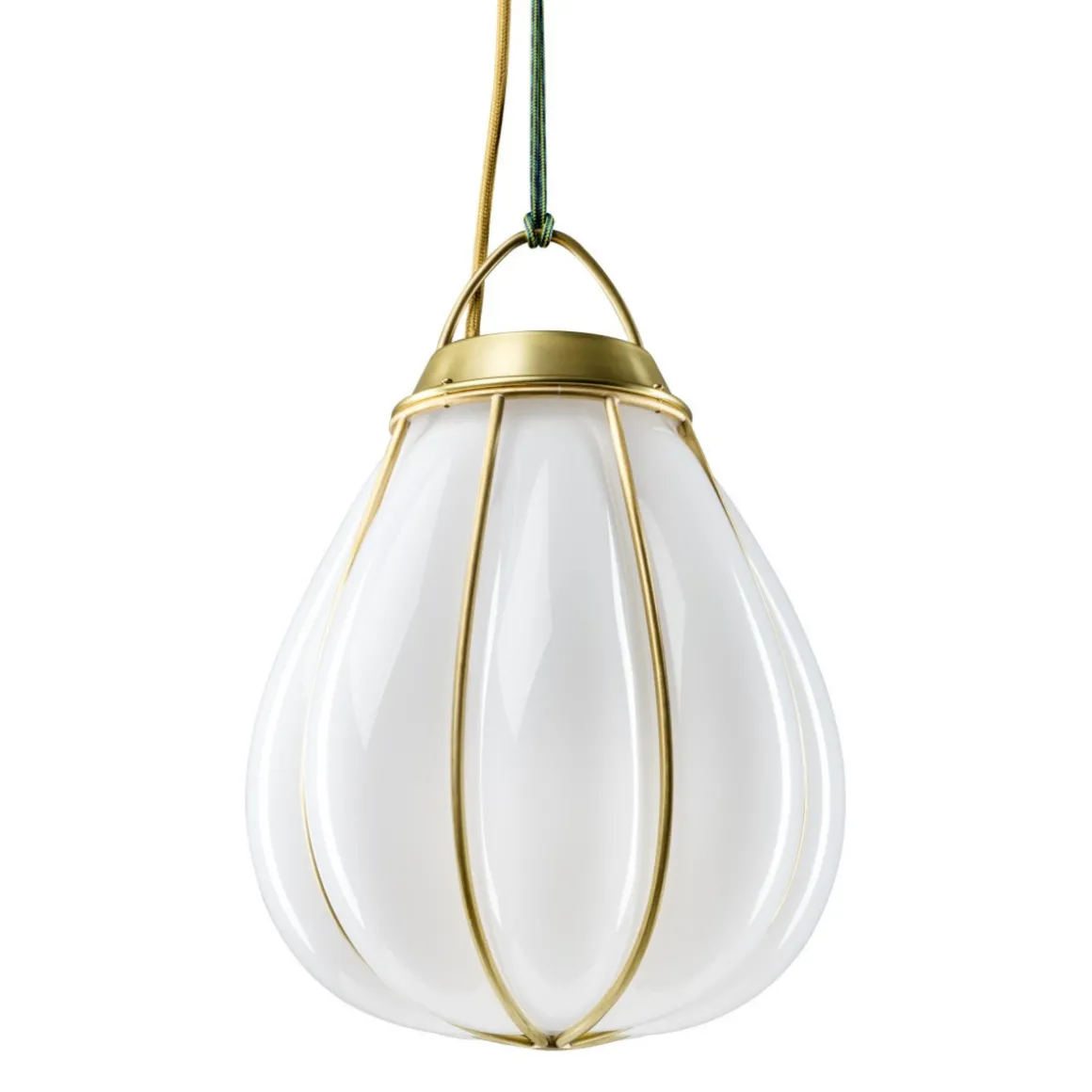 Hobo takpendel 28 cm - Rå messing/Hvit