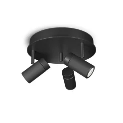 Holder taklampe 3-spotlight - Svart