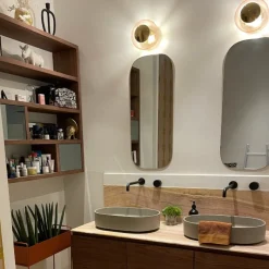 Horizon taklampe/vegglampe L Golden Smoke/gull