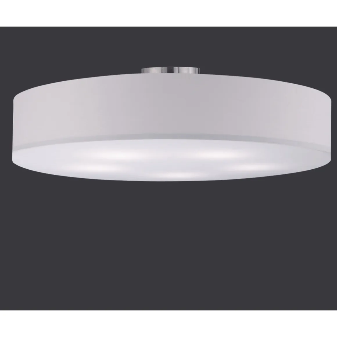 Hotel taklampe 65 - Nikkel/Hvit