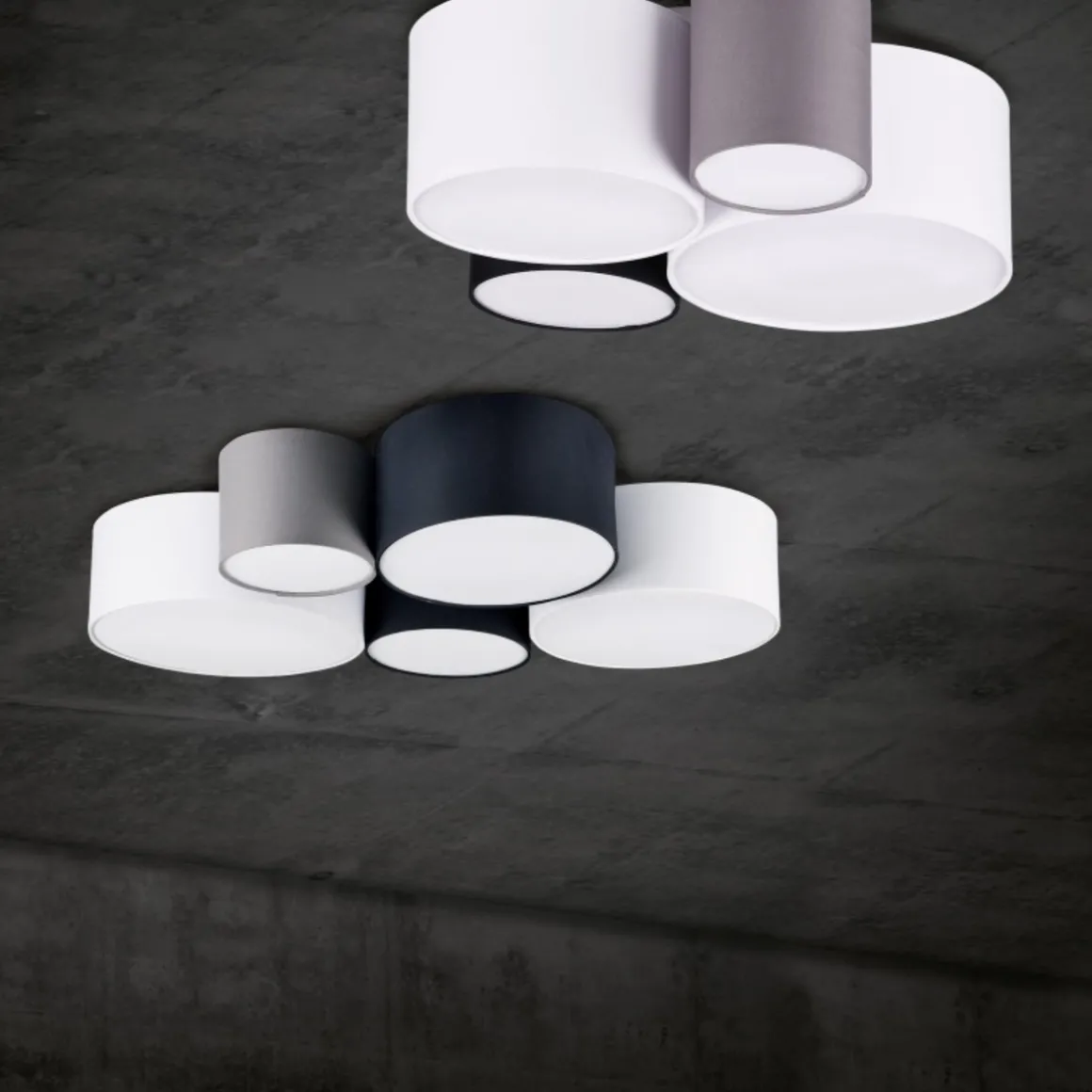 Hotel taklampe 4 lys - Multifarge