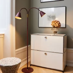 Hygge 2-arm Gulvlampe - Rødbrun