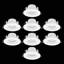 Icarus lavtbyggende downlight Isosafe 7W RA95 2700K 68-83 mm dimbar 8 pakning - Hvit