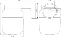 Ifø Ohm 140/205 vegglampe IP44