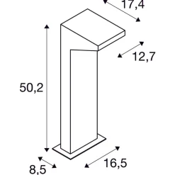 Iperi pullert 50 cm IP44 4,5W 4000 Kelvin