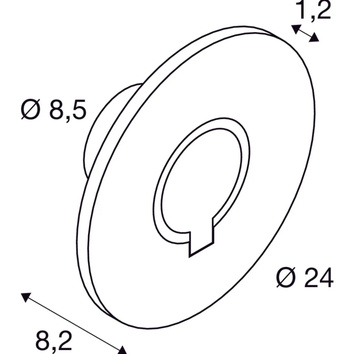I-ring vegglampe utendørs 9,2W 3000 Kelvin IP65