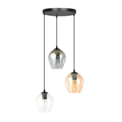 Istar rondell takpendel 3 lys - Svart/Multifarget