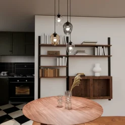 Istar rondell takpendel 4 lys - Svart/Multifarget