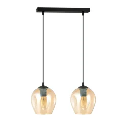 Istar takpendel 2 lys - Svart/Amberfarget