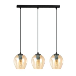 Istar takpendel 3 lys - Svart/Amberfarget