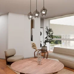 Istar takpendel 3 lys - Svart/Røykfarget